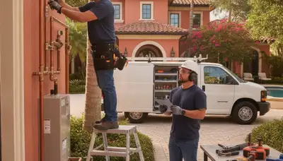 Plumber truck for plumbing repair services in West Palm Beach, FL