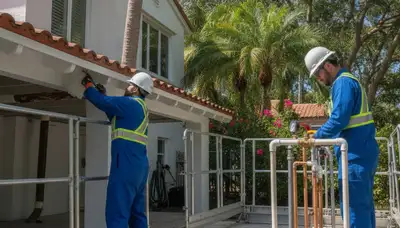 Plumber repairing a leak in West Palm Beach, FL for local plumbing service customers