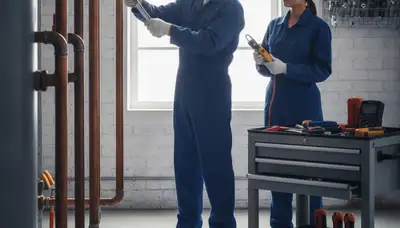 West Palm Beach, FL plumber repairing a home pipe leak with professional plumbing tools