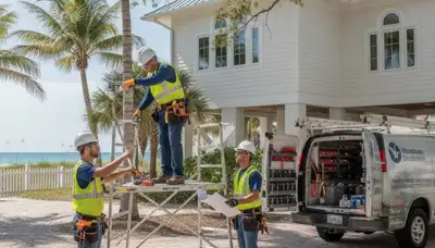 Plumber service truck for plumbing repairs in West Palm Beach, FL