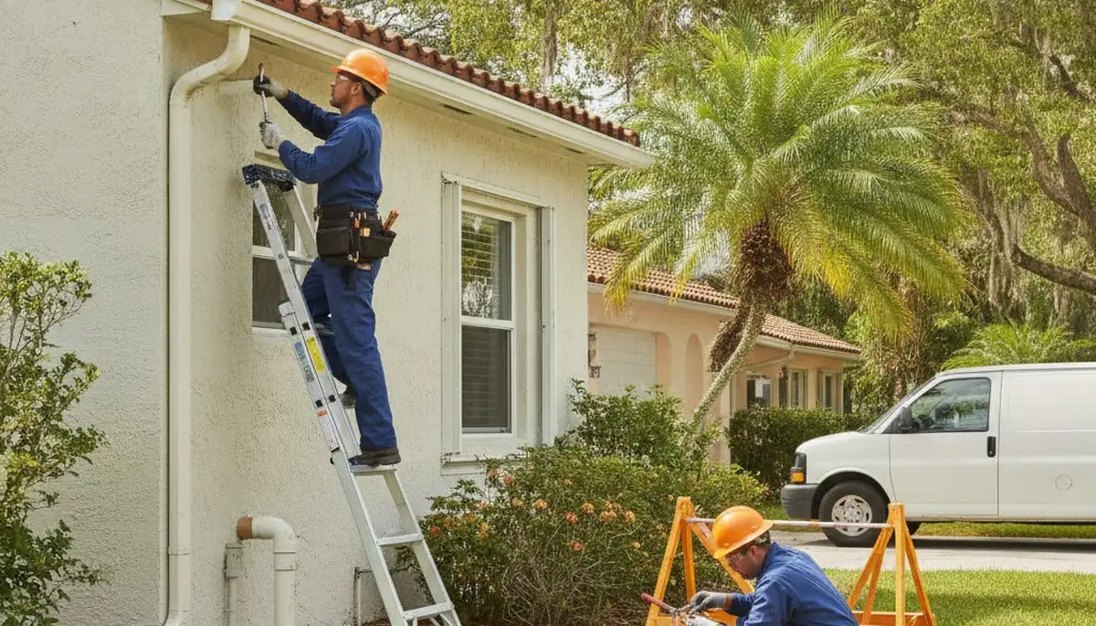 Plumber repairing pipes in West Palm Beach, FL for emergency plumbing service