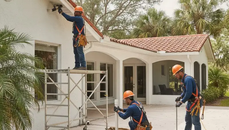 Plumber repairing pipe in West Palm Beach, FL for reliable plumbing repair service