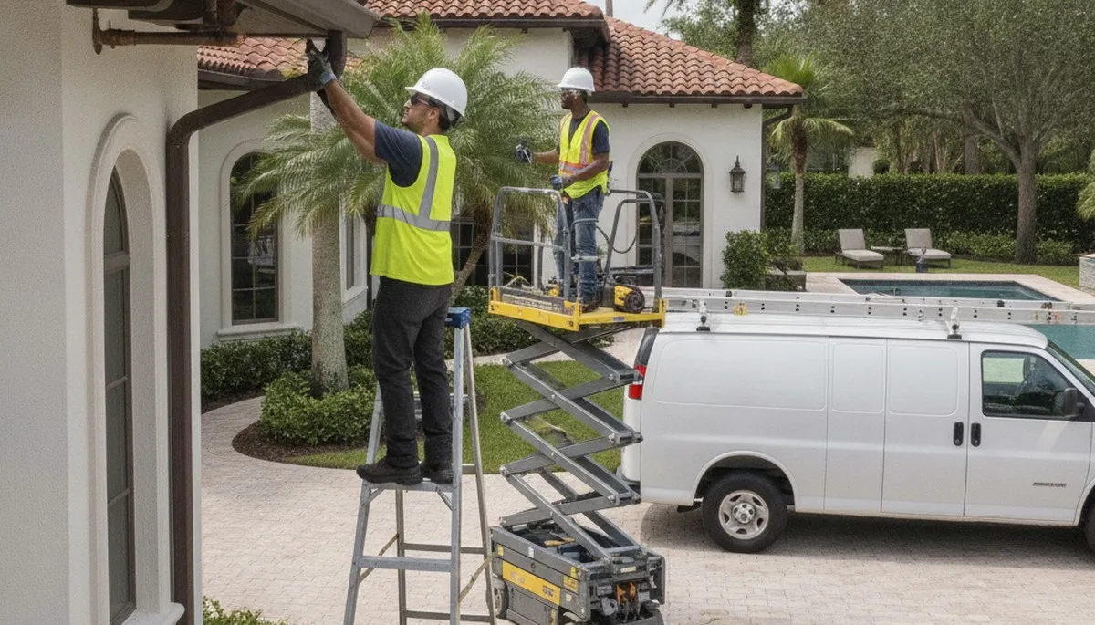 Plumber repairing a pipe in West Palm Beach, FL, for reliable plumbing service