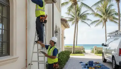 West Palm Beach, FL plumber repairing a leak for residential plumbing service
