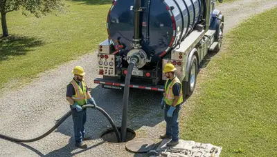 Septic pumping service truck for West Palm Beach, FL homes by On Call Plumbers