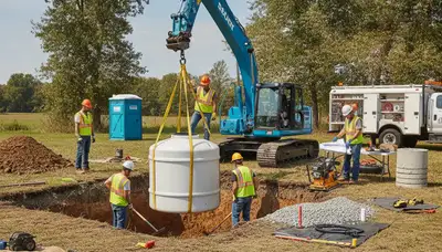 West Palm Beach, FL plumbers installing septic tanks for homes with professional service