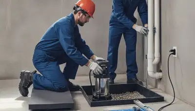 Sump pump installation for West Palm Beach, FL home flood protection by On Call Plumbers