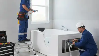 Walk-in tub installation plumbing in West Palm Beach, FL for safer, more comfortable home bathing