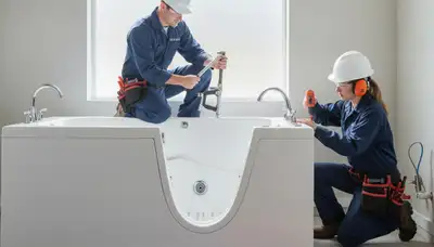 Walk in tub plumbing installation for West Palm Beach, FL homes by On Call Plumbers
