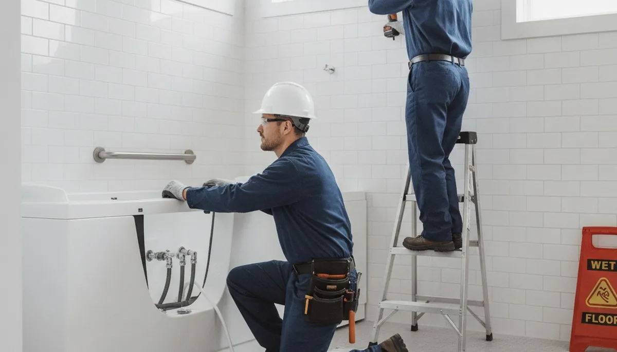 Walk-in tub plumbing installation for West Palm Beach, FL home safety and comfort
